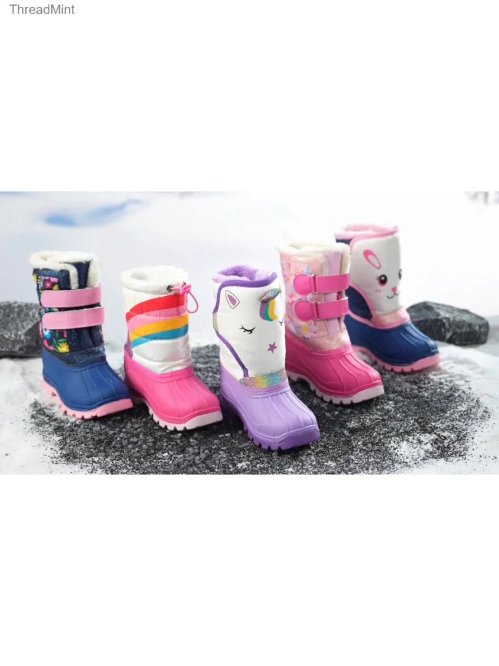 Waterproof Toddler Snow Boots with Hook & Loop Closure